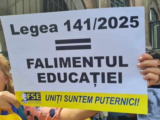 Protest al sindicatelor din învăţământ în Piaţa Victoriei: Sunt asteptaţi 2000 de participanţi