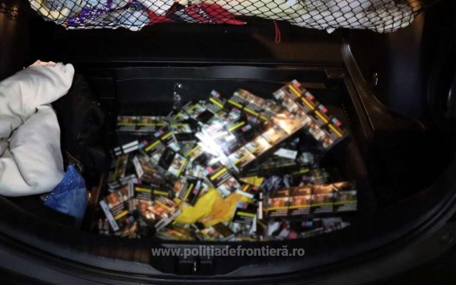 Peste 120.000 de țigarete confiscate de polițiștii de frontieră la Giurgiu
