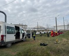 ISU Dobrogea a organizat simularea unei intervenții de urgență la Oil Terminal Platforma Sud