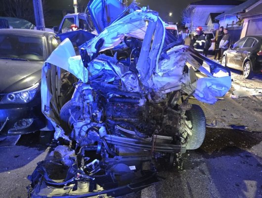 Accident rutier grav, la Ovidiu. Două persoane au ajuns la spital cu politraumă