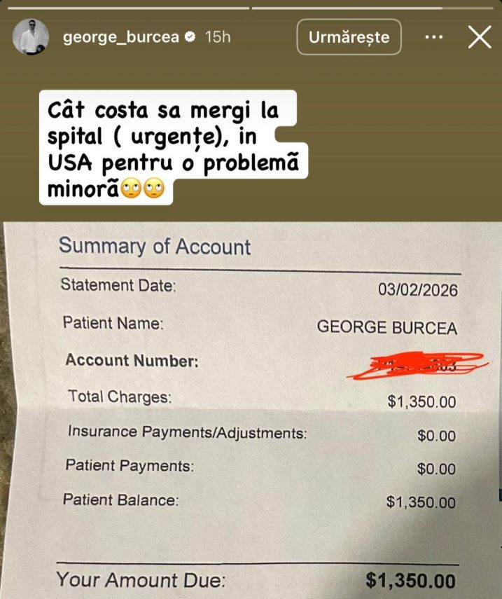 George Burcea a ajuns la Urgente, in America. A fost nevoit sa achite o suma uriasa