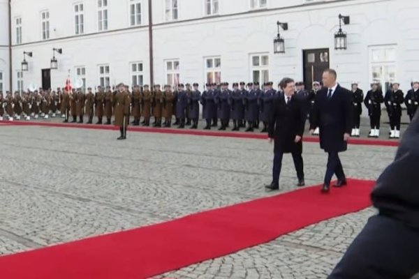 Nicușor Dan a mers pe lângă covorul roșu și-n vizita oficială din Polonia. Video