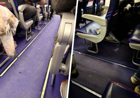 Ieftin nu înseamnă... cocină! Curăță și dezinfectează cineva mizeria din avioanele low-cost Wizz Air?!