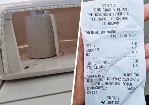 Afaceristul care administrează toaletele din Gara Constanța a scumpit taxa  pe... hârtia igienică care nu există!   