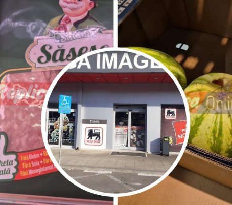 Mega Image vă servește salam și șuncă mucegăite, pepeni de import stricați și…indiferență. Video