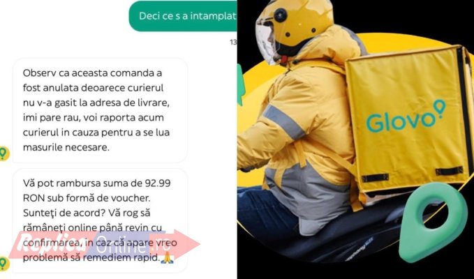 Alo, dl. Horia! Țeparii de la Glovo încasează banii pe comandă și o mănâncă livratorii?!