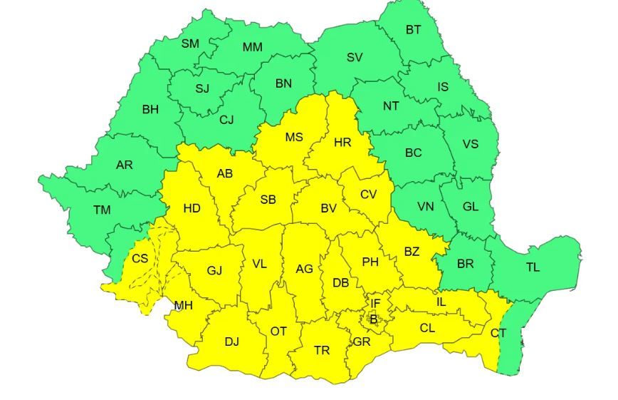 Meteorologii au emis Cod Galben: Vremea se schimba brusc! Revin ninsorile, ploile si frigul