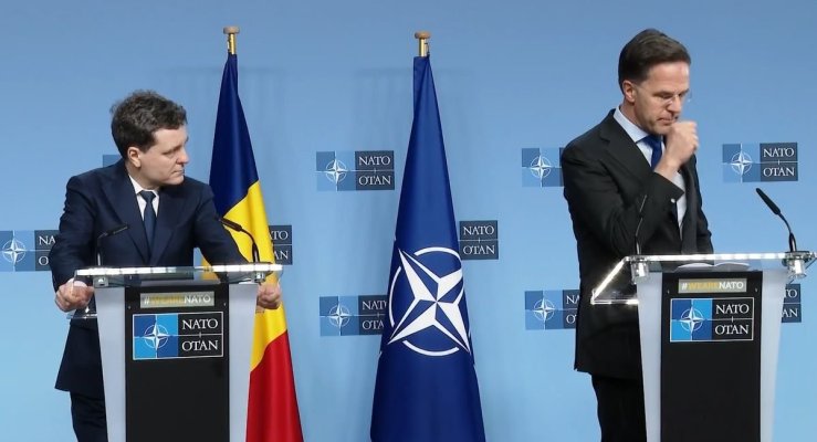 Nicușor Dan s-a întâlnit cu șeful NATO, Mark Rutte, la Bruxelles. Video