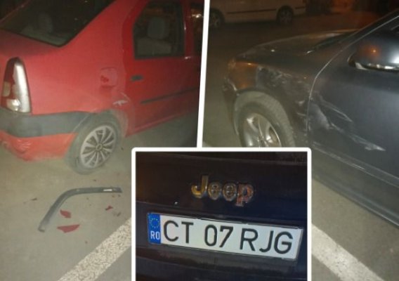 O fi fost beat sau drogat?! Un șofer a ales o metodă inedită de ieșire din parcare... și a lovit două mașini! Video   