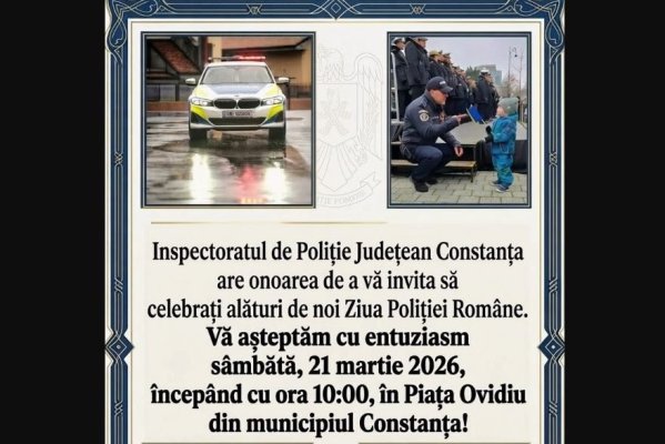 IPJ Constanța invită localnicii să participe la activități dedicate Zilei Poliției Române