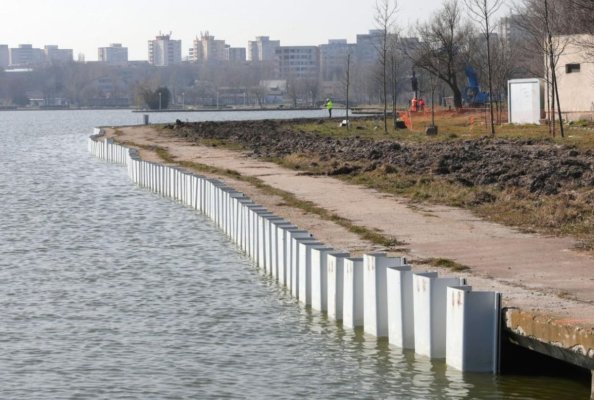 Au început lucrările de reabilitare a malurilor lacului Tăbăcărie