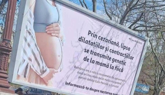 Colegiul Medicilor, despre panourile anti-cezariană: „Sunt lipsite de fundament științific“