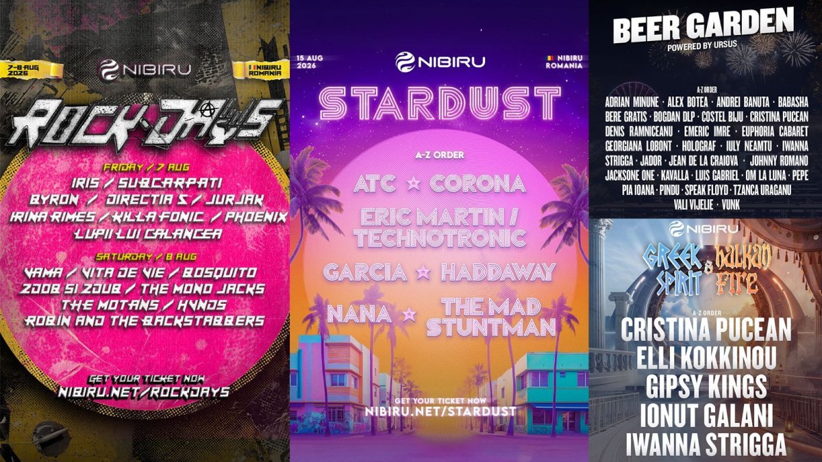 NIBIRU: 90 de artisti si festivaluri noi, in cel mai mare anunt de pana acum, dezvaluit intr-un live-maraton de 5 ore