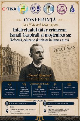 UDTTMR: Comunitatea tătară îl comemorează pe intelectualul Ismail Gaspirali la Universitatea „Ovidius” Constanța