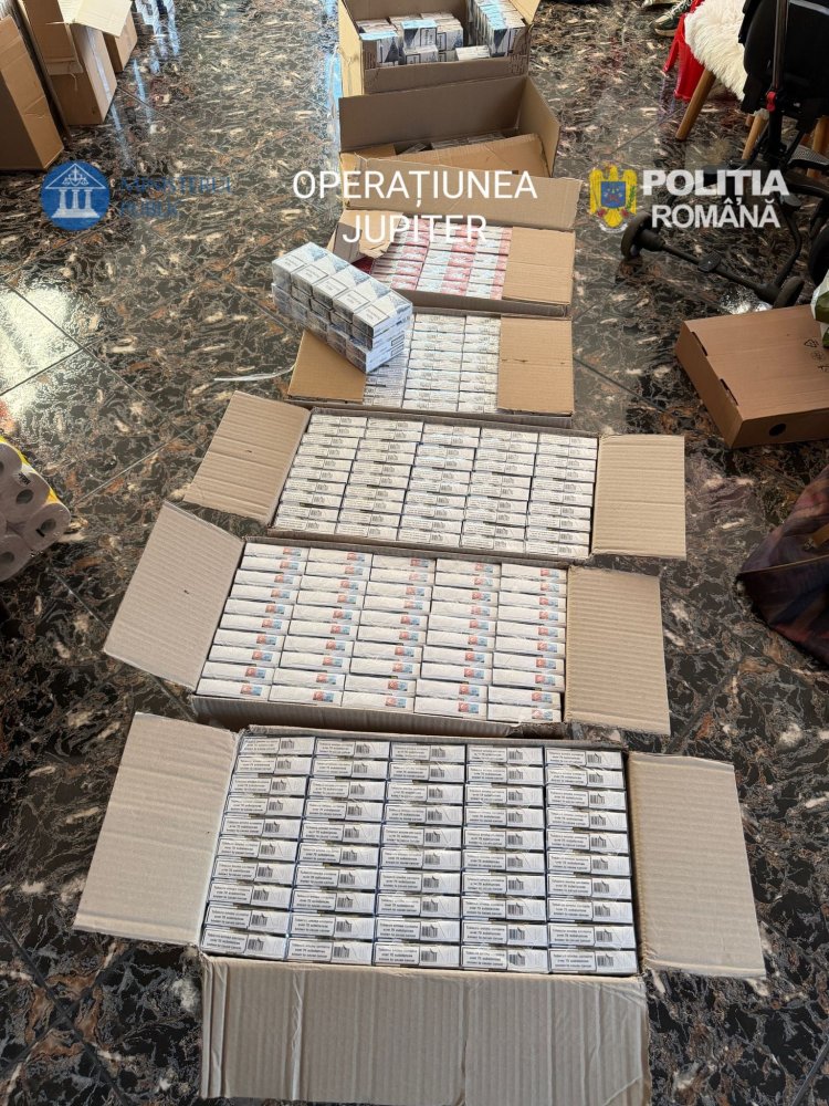 Perchezitii in cadrul actiunii Jupiter: Haine si tigarete de peste 1.250.000 de lei au fost ridicate pentru cercetari