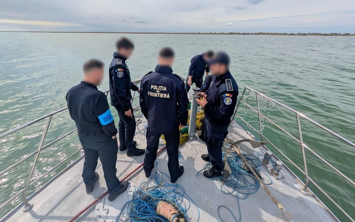 Politistii de frontiera au salvat 17 sturioni prinsi in plase ilegale pe Marea Neagra. Video