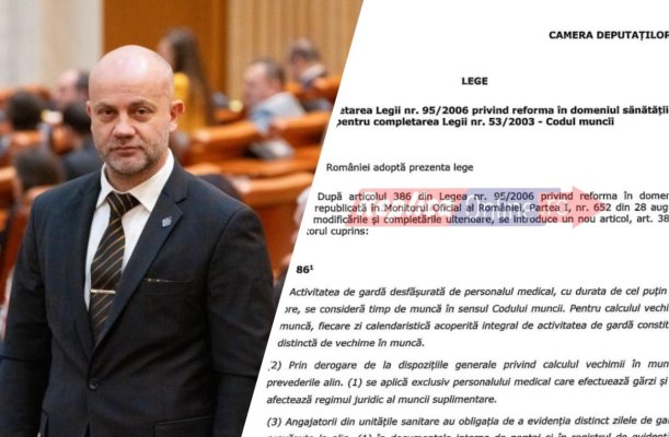 Cosmin Hristu: Gărzile efectuate de medici ar putea fi considerate zile de muncă și adăugate la vechimea în muncă