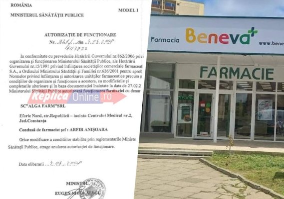 Un fost acționar al clubului Dinamo a rămas fără autorizația de funcționare a farmaciei din Eforie Nord!  