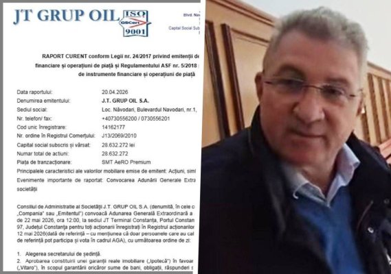 JT Grup Oil constituie garanții de 7 milioane de euro pentru o altă firmă care nu a mai depus bilanț fiscal din anul 2021