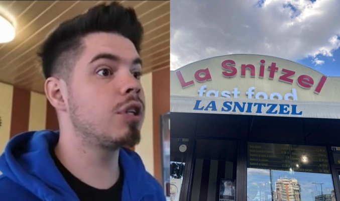 Influencerul Costi Max n-a impresionat-o pe vânzătoarea fast food-ului La Snițel de la Gară. Video 