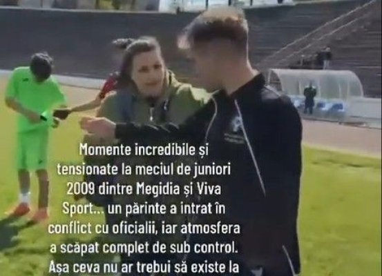 Scene incredibile în fotbalul constănțean: mama unui jucător a intrat pe gazon în timpul meciului... Video