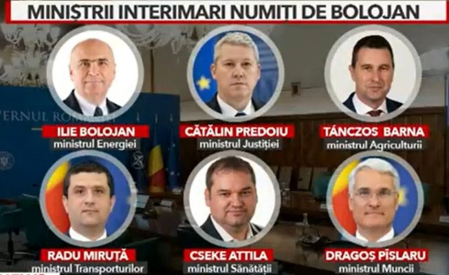 Ilie Bolojan anunță lista miniștrilor care vor prelua ministerele vacantate de PSD