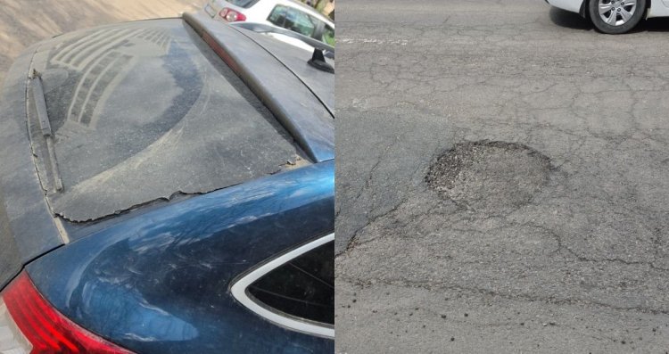 Birocrația, mai tare decât asfaltul. De ce nu poate depune plângere un șofer care și-a găsit mașina avariată în parcare 