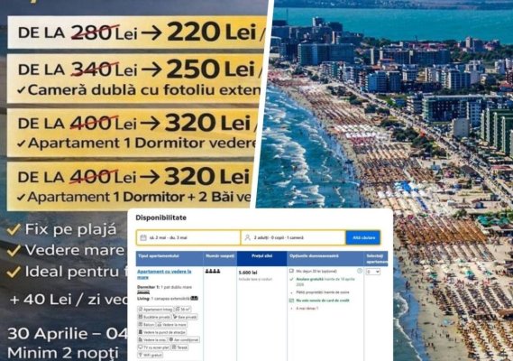Cât crezi că ajunge o noapte de cazare, în vacanța de 1 Mai, în Mamaia?!