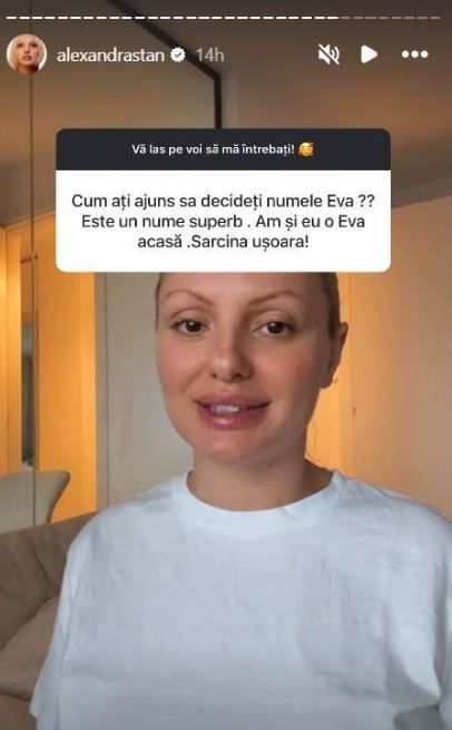 Cum a ales Alexandra Stan numele Eva pentru fiica ei. De la cine s-a inspirat