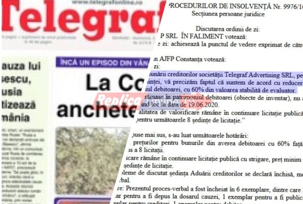 Nu cumpără nimeni... de 6 ani. Creditorii trustului de presă Telegraf au acceptat reducerea cu 60 % a prețului de vânzare a patrimoniului   