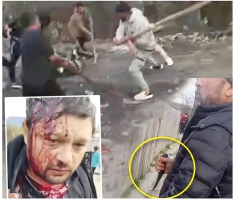 Măcel în ziua de Paște! Scandal cu bâte, topoare și cuțite, între două familii rivale