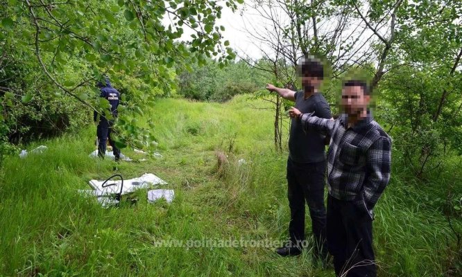 Doi migranți depistați după traversarea ilegală a frontierei, alți opt opriți înainte de intrarea în România