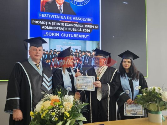 Absolvenții Facultății de Științe Economice, Drept și Administrație Publică din cadrul Univ. Andrei Șaguna și-au luat adio de la studenție
