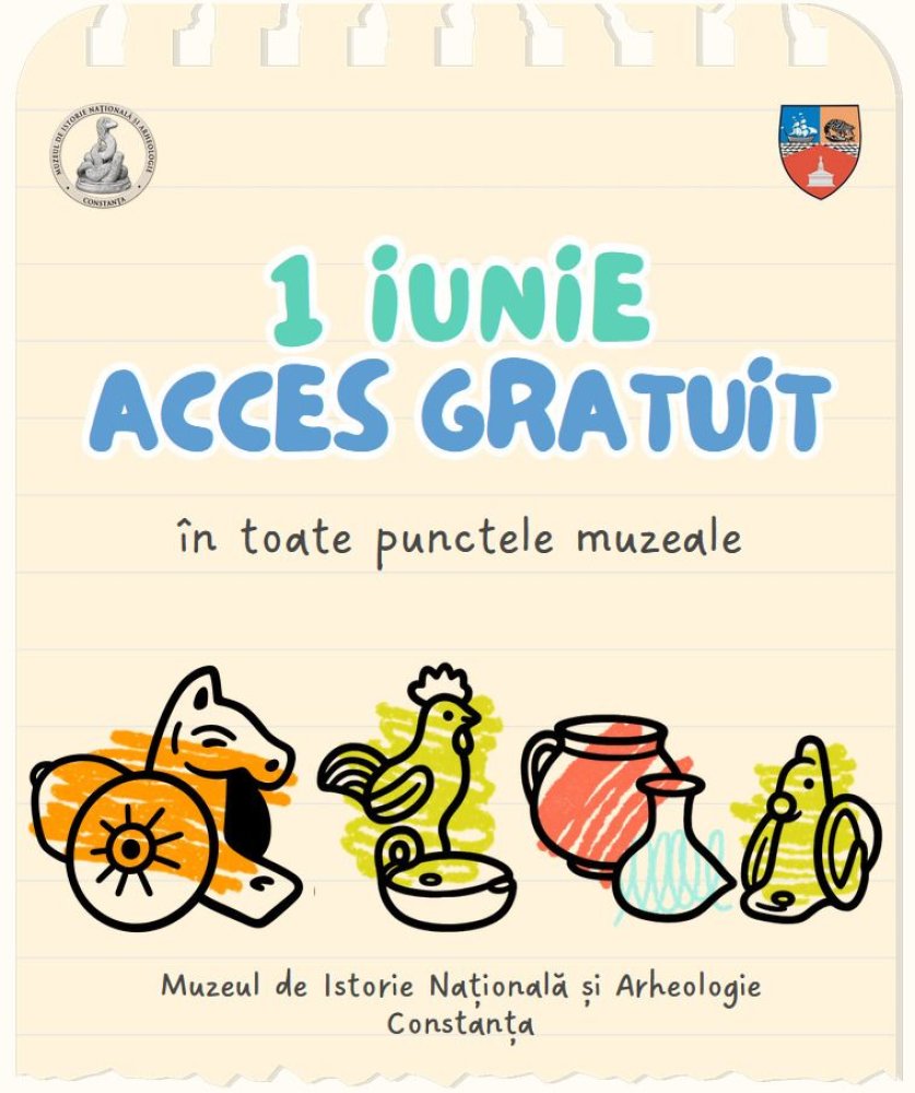 De 1 iunie, constantenii au acces gratuit la punctele muzeale ale Muzeului de Istorie Constanta De 1 iunie, constantenii au acces gratuit la punctele muzeale ale Muzeului de Istorie Constanta