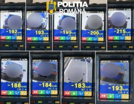 Mai mulți șoferi au fost prinși cu peste 200 km/h pe autostradă. Zeci de amenzi pentru viteză excesivă