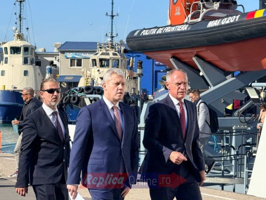 Ministrul de Interne Cătălin Predoiu și omologul său austriac s-au întâlnit în Portul Constanța! Video