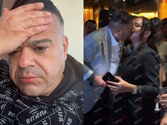 Adrian Minune, sărut pasional pe buze cu o altă domnișoară! Manelistul a fost prins în fapt din nou