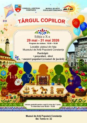 Muzeul de Artă Populară organizează ediția a X-a a „Târgului Copiilor„, unde vor participa elevi și preșcolari