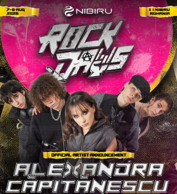Alexandra Căpitănescu, direct de pe scena Eurovision pe scena ROCK DAYS la NIBIRU 7–8 august 2026 