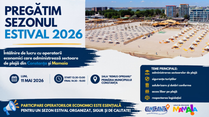 Întâlnire de lucru cu operatorii economici care administrează sectoare de plajă din Constanța și Mamaia