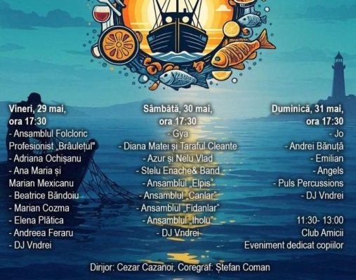 Festivalul Tradițiilor și Gastronomiei Pescărești: Trei zile de experiențe culinare, tradiții autentice și momente artistice dedicate comunității dobrogene!