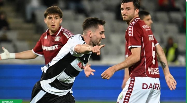 U Cluj-Rapid București 1-0, ”Șepcile Roșii” sunt la un punct de primul loc