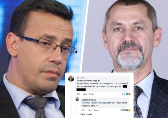 Fostul deputat Focșa a pierdut războiul cu jurnalistul Victor Ciutacu, după ce parlamentarul i-a făcut public numărul de telefon  