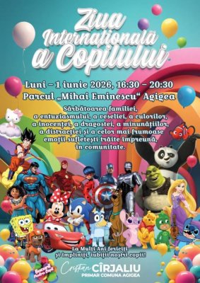 Primăria Agigea organizează un eveniment distractiv pentru cei mici, cu ocazia Zilei Copilului!