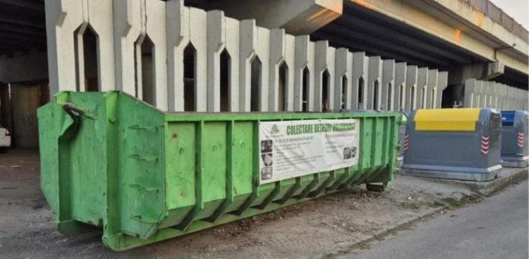Containere speciale pentru deșeuri voluminoase amplasate în cartierele Brătianu și Palas