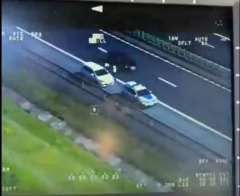 Cu ajutorul elicopterului MAI, un șofer beat, începător, a fost prins pe A2... în drum spre Vama Veche! Video  