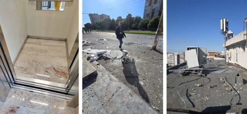 Primele imagini din apartamentul lovit de drona ruseasca la Galati! 