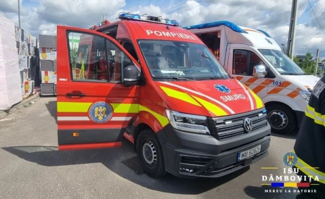 Explozie la o hală din Târgoviște: un bărbat a fost rănit și transportat la spital