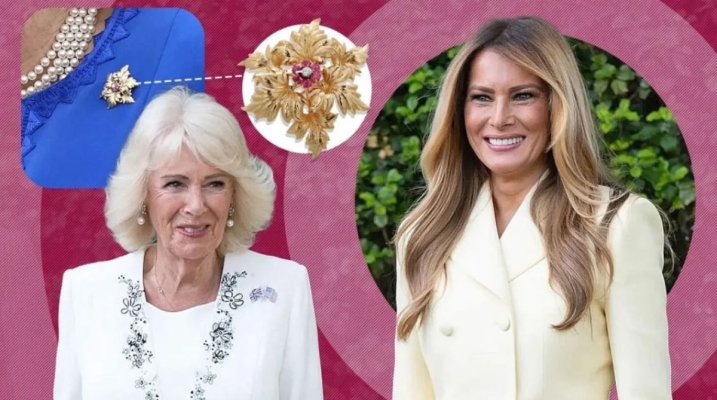 Regina Camilla a purtat cadoul Melaniei Trump doar de complezență. L-a schimbat cu altceva cu prima ocazie.