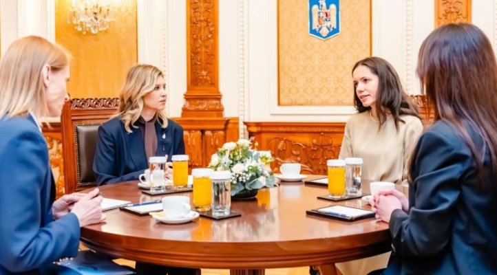 Mirabela Grădinaru a primit-o, la Cotroceni, pe Prima Doamnă a Ucrainei, Olena Zelenska